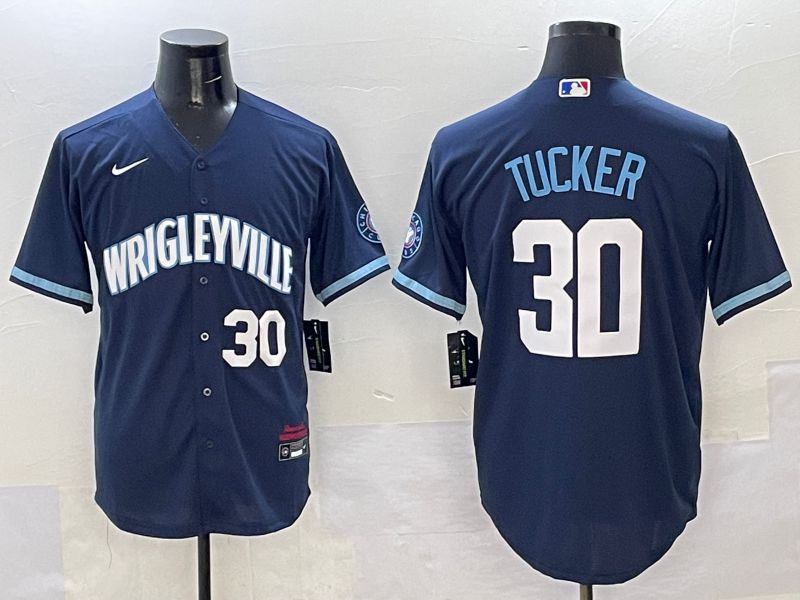Men Chicago Cubs #30 Tucker Dark Blue City Edition 2025 Nike MLB Jersey style 2->chicago cubs->MLB Jersey